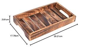 Bandeja Artesanal Ecológica de Madera de Mango de Lujo, Bandeja para Servir Duradera y Apta para Lavavajillas, Complemento Perfecto para la Decoración del Hogar - Product Image 2