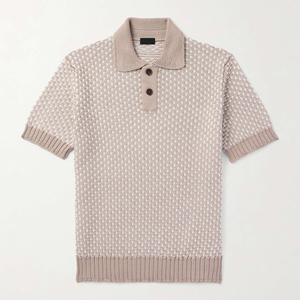 Chemises en tricot brodé 2026 pour hommes, en viscose/polyester, vintage, à manches courtes, respirantes, décontractées, coupe ajustée, de luxe, anti-plis - Product Image 1