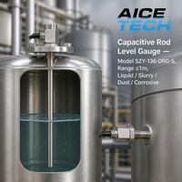 AICE TECH Rod Type Capacitance Level Transmitter Anti-Corrosion Acid Alkali High Temperature 4-20mA Liquid