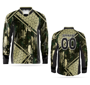 Camiseta Deportiva de Manga Larga con Sublimación de Camuflaje para Hombre, Cuello Mao, Secado Rápido, Poliéster, Ropa de Equipo, Talla Adulto - Product Image 2