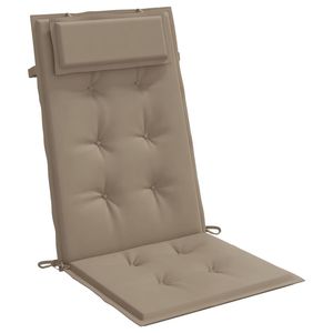 Juego de 2 cojines para sillas de respaldo alto Taupe para uso en exteriores - Product Image 3