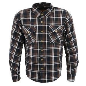 Camisa de Trabajo de Franela a Cuadros Marrón y Negra para Hombre, de Manga Larga, Resistente, con Doble Bolsillo, Estilo Casual Occidental para Exteriores, OEM - Product Image 5