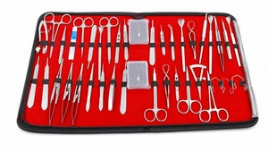 Ensemble d'instruments chirurgicaux oculaires de base de qualité supérieure, 45 pièces, instruments de microchirurgie ophtalmique, acier inoxydable, certifié CE ISO - Product Image 1