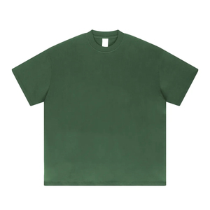 เสื้อยืดคอกลมสีเขียวล้วนสำหรับผู้หญิง แขนสั้น ทรงหลวม ผ้าฝ้ายเจอร์ซีย์ ระบายอากาศได้ดี สวมใส่สบายทุกฤดูกาล รุ่นปี 2026 - Product Image 5