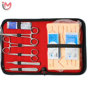 Kit Completo de Práctica de Sutura Manual de Acero Estéril para Estudiantes de Medicina, Entrenamiento de Primeros Auxilios, Uso en Emergencias, Instrumentos de Cirugía General - Product Image 1