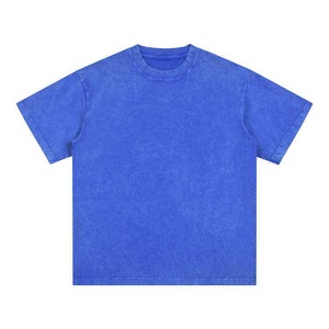 T-shirt Homme Oversize Vintage Délavé et Usé Printemps-Été 2026 – Personnalisez Votre Logo – 100% Coton Épais Lavé à l'Acide - Product Image 1