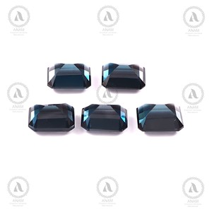 Natural <b>London</b> Blue Topaz Octagon 9x7Mm Faceted Loose Gemstone AAA Quality Emerald Cut Deep Blue Gem for Ring Setting Jewelry - Product Image 2