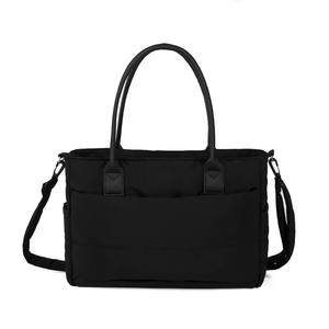 2-in-1 Quilted Waterproof <b>Tote</b> <b>Bag</b> with Multiple Compartments Fits a <b>Laptop</b> Made in Vietnam Business & Daily Use - Product Image 1