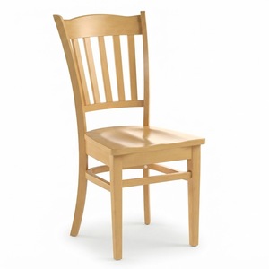 East West Furniture Groton <b>Dining</b> <b>Chairs</b> with Slat Back & Solid Wooden Seat, <b>Set</b> <b>of</b> <b>2</b>, Oak - Product Image 1