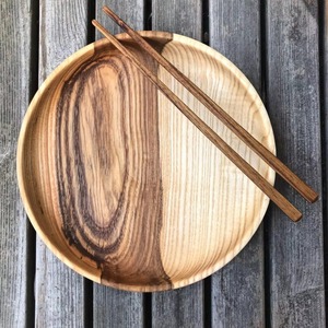 Assiette en bois d'acacia de luxe, faite à la main, écologique, pour servir les aliments, vaisselle naturelle pour la restauration - Product Image 6