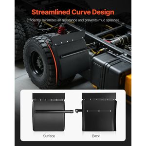 Parafanghi Laterali 24''x24'' per Camion, Coppia Destra e Sinistra, Hardware di Montaggio Incluso, Parti Essenziali per Carrozzeria - Product Image 1