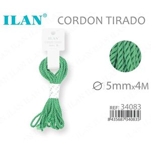 Cordon torsadé vert Ilan Cordon Tirado 5mmx4M pour la couture - Product Image 1