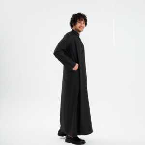 Jubba Árabe para Hombre, Vestido Largo Islámico Modesto de Manga Larga, 100% Poliéster, Cómodo de Usar, Ropa para Exportación al por Mayor - Product Image 6
