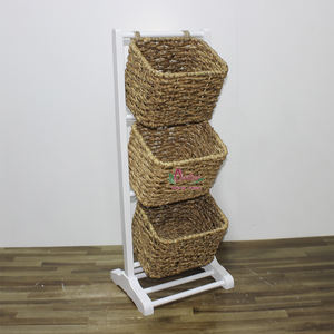 Artex Dong Thap Factory Seagrass Water Hyacinth Handicrafts Rack Display <b>Shelving</b> <b>Storage</b> Organizer for Living Seagrass <b>Baskets</b> - Product Image 3
