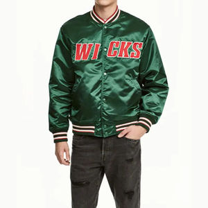 Blousons Bomber d'Hiver Extérieurs Coupe-Vent en Satin de Soie à Col Montant, Nouveaux Designs Personnalisés avec Fermeture Éclair, Qualité Supérieure, pour Hommes et Femmes, Vente en Gros OEM - Product Image 6