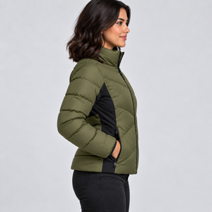 Veste matelassée légère et chaude pour femme, avec fermeture éclair intégrale, personnalisable avec logo, idéale pour l'hiver – Nouveauté très prisée - Product Image 2