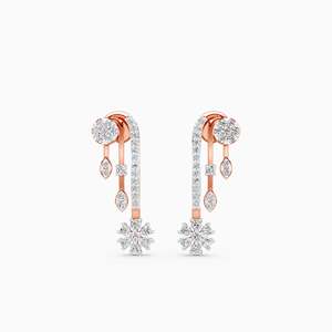 JEWELLERY PLANET Pendientes de Perlas de Agua Dulce con Baño de Oro Rosa de 10K, Diseño de Lazo, Clásicos, Modernos y de Lujo - Product Image 4
