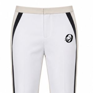 Women's White and Black Strip Golf Pants Performance <b>Athletic</b> Trousers Modern Sportswear for Golf Practice Outdoor Activities - Product Image 3
