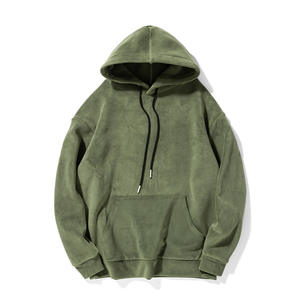 Custom Autumn and Winter 350g New Fleece <b>Jumper</b> Solid Color Plus Fleece Hoodie - Product Image 1