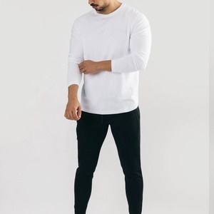 High Quality Men 100% Cotton T-Shirt Custom Logo <b>Long</b> Sleeve <b>Tshirt</b> Hip Hop Plus Size Plain <b>Long</b> Sleeve T Shirt - Product Image 4