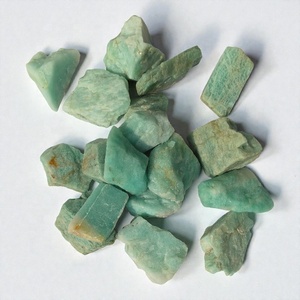 Pierre d'Amazonite brute en vrac, spécimen minéral, cadeau d'affaires, décoration intérieure, thème mascotte - Product Image 3