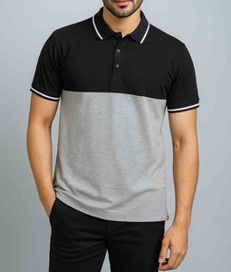 เสื้อกอล์ฟผู้ชายแขนสั้นผ้าถักเนื้อแน่นระบายอากาศได้ดี ปักชื่อได้ตามต้องการ ทรงหลวมใส่สบาย แบบสปอร์ต - Product Image 4