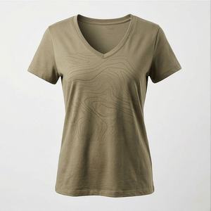 เสื้อยืดผู้หญิงคุณภาพสูง ขายดี แขนสั้น ทรงหลวม ราคาส่งจากโรงงาน สีตามสั่ง เสื้อผ้าลำลองพรีเมียม - Product Image 1