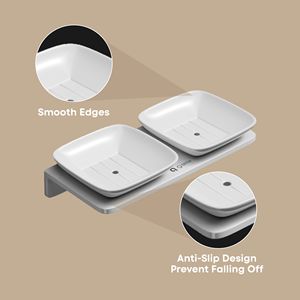 Porte-savon mural adhésif moderne double petit carré avec trous de drainage pour salle de bain et évier de cuisine - Product Image 6