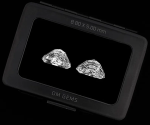 เพชรแล็บโกรว์คู่ 1.95 กะรัต, 8.8 x 5.0 มม., รูปทรงสเต็ปคัทและทริลเลียนคัท, เพชรแล็บโกรว์รูปทรงพิเศษสำหรับขายส่งเครื่องประดับ - Product Image 4