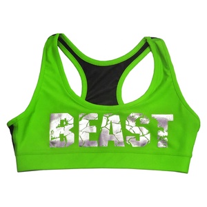 Women Fitness Racer <b>Back</b> Sports Bra Yoga Wear Shockproof Women Fitness Pink Bra Sustainable Eco Friendly Factory Production. - Product Image 2