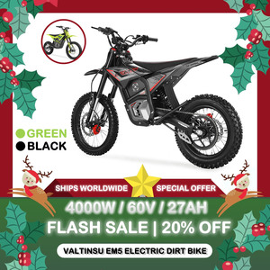 Valtinsu Em5 Dirk 4000W/4800W Moteur à engrenages 50Mph Moto tout-terrain électrique 60V/27AH Batterie 3 modes de vitesse 240Nm Couple 5s - Product Image 1