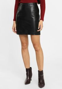 Women's Faux <b>Leather</b> Pencil <b>Skirt</b> <b>Mini</b> Solid Color Shiny Regular Waistline All Seasons Woven Style - Product Image 3