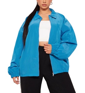 Chaqueta Cortavientos Impermeable con Cremallera para Mujer, Diseño de Última Moda, con Bordado y Logotipo Personalizado, Reversible y Transpirable, para Venta en Línea - Product Image 3