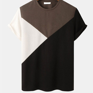 T-shirts pour hommes MATEX SPORTS de haute qualité - Couleurs personnalisées les plus vendues 100% coton toile avec bordure contrastée - Product Image 1