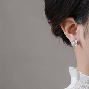 Collier en perles d'eau douce naturelles de style Qing 6-7 mm et boucles d'oreilles en cristal d'argent pur pour femmes - Product Image 4