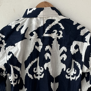 Camisa Casual con Estampado Floral para Mujer, Hecha a Mano con Tela de Algodón Suave, Cuello con Botones, Transpirable, para Verano, Roja y Blanca, en Oferta - Product Image 5