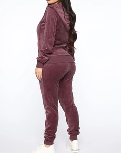Reflective Rhinestone Velvet <b>Tracksuit</b> for Women 2026 Custom logo Velour Sweatsuit Sweat Track Suit Jogging Suits Women Velour - Product Image 2
