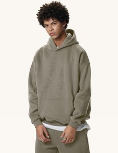 Hot Selling <b>Plain</b> <b>Hoodie</b> French Cotton Terry 380 Gsm Pullover Unisex Regular Fit Custom Mens Winter Hoodies Hysaf Apparels Co - Product Image 4
