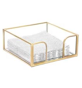 Elegant <b>Space</b> <b>Saving</b> Metal Napkin Stand For Dining <b>Table</b> And Kitchen Stylish Tissue Holder For Home Office And Restaurant - Product Image 1