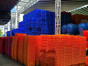 <b>Plastic</b> <b>Crate</b> With Metal Handle – 100% VIRGIN <b>PLASTIC</b> Viet Nam Factory <b>Plastic</b> <b>Crate</b> Stackable Food Grade Storage - Product Image 3