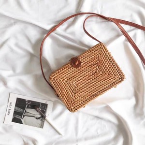 Luxury Dragonex DRB6164 Vintage Rattan Beach Bag 2025 Summer Hot Sale Zipper Closure Embroidery Tassel Flower Straw Cross-Body - Product Image 1