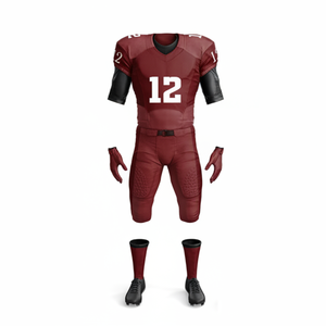 Uniforme de football américain personnalisé à manches courtes en polyester 100% unisexe respirant Ensemble d'uniformes de football américain - Product Image 2