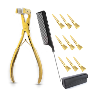 Pince à extensions de cheveux arc-en-ciel avec peigne et clips, kit d'outils en acier inoxydable pour l'installation de micro-anneaux, extensions de cheveux robustes - Product Image 6