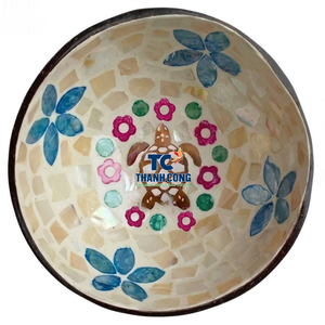 <b>Cheap</b> Mother of Pearl COCONUT BOWL Vietnam Supplier Low MOQ Shell Inlay Bowl Souvenir <b>Gift</b> Factory Direct Bulk Price Deal - Product Image 1