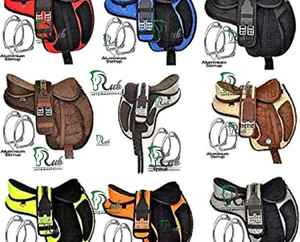 Selle anglaise de luxe en cuir véritable, personnalisable en plastique/bois, haute qualité, pour course hippique et dressage, meilleur prix, style western - Product Image 4