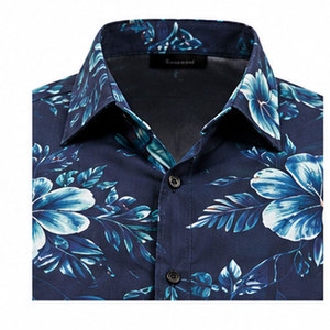 เสื้อเชิ้ตผู้ชายลายดอกไม้ทันสมัย ทรงหลวม ระบายอากาศได้ดี พร้อมการตัดเย็บคุณภาพพรีเมียม - Product Image 3