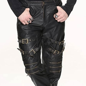 Outdoor Wear <b>Men</b> Leather Pants Comfortable Jogging <b>Trousers</b> With Multi Pockets For <b>Walk</b> Wholesale Leather Pants For <b>Men</b> OEM - Product Image 6