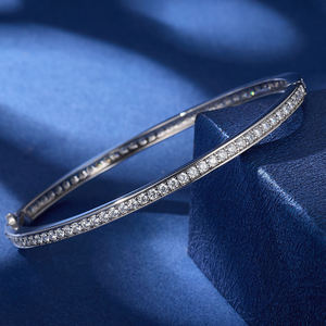 RAMDUT IMPEX Unisex 925 Silver Tennis Bracelet Brilliant Cut Moissanite Channel Setting Trendy Classic Wedding Jewelry - Product Image 3