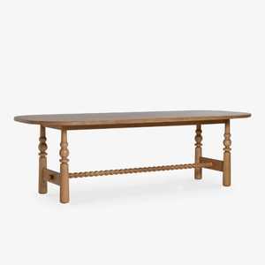 Juego de mesas de centro modernas de madera de nogal oscuro con patas de bobina únicas, mesas auxiliares nido y mesa auxiliar redonda para sala de estar de diseño. - Product Image 2