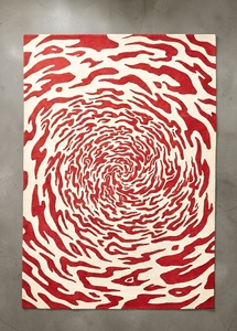 Tapis en laine abstrait à poils ras tufté à la main, anti-bactérien, adapté aux animaux domestiques, design moderne pour usage domestique et commercial, salon, tapis de prière - Product Image 2